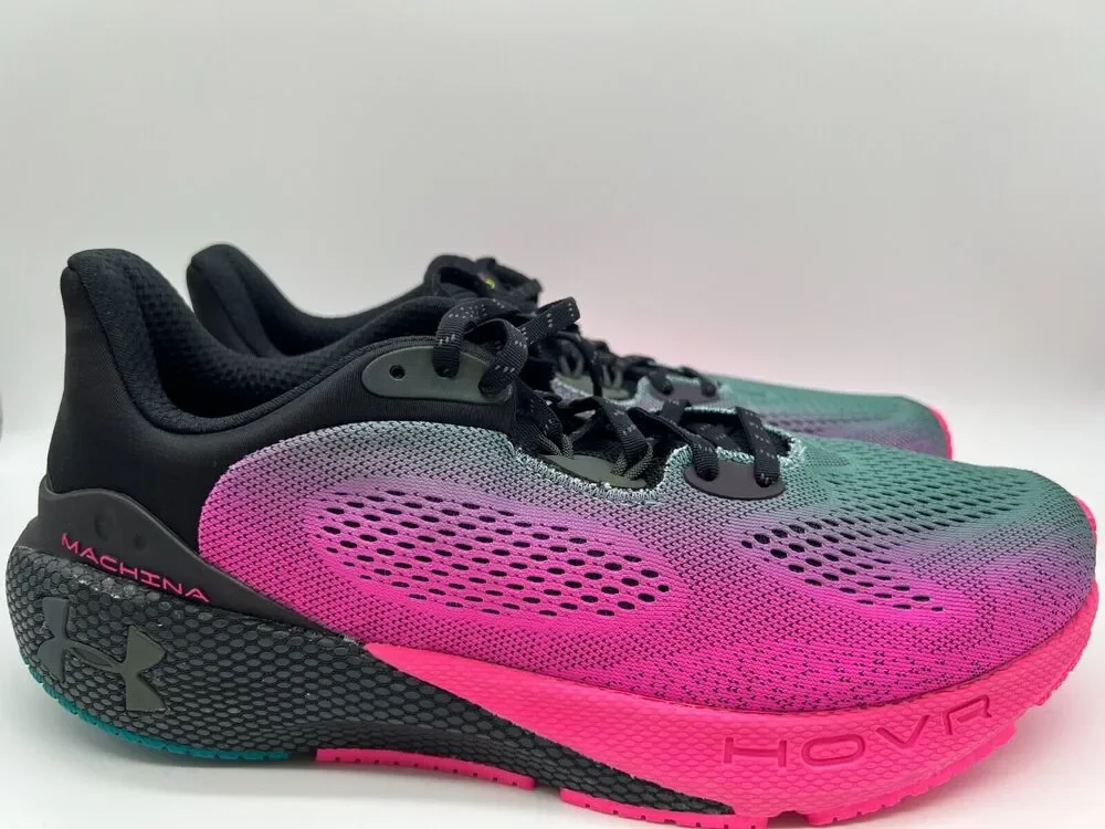 Under Armour HOVR Machina 3 Daylight Black Electro Pink 3025164-001 Mens Sz 10.5